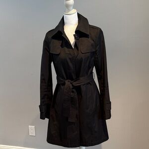 Chic Black Women's Trench Coat